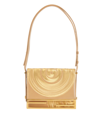 Vintage Shoulder Bag, £320, Handbags, Gold, Leather, Front view
